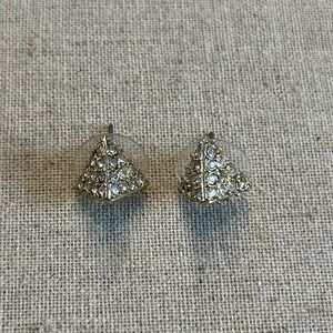 Stella & Dot Gold Triangle Stud Earrings